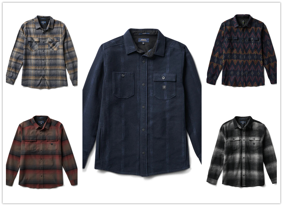 Seven men’s flannels